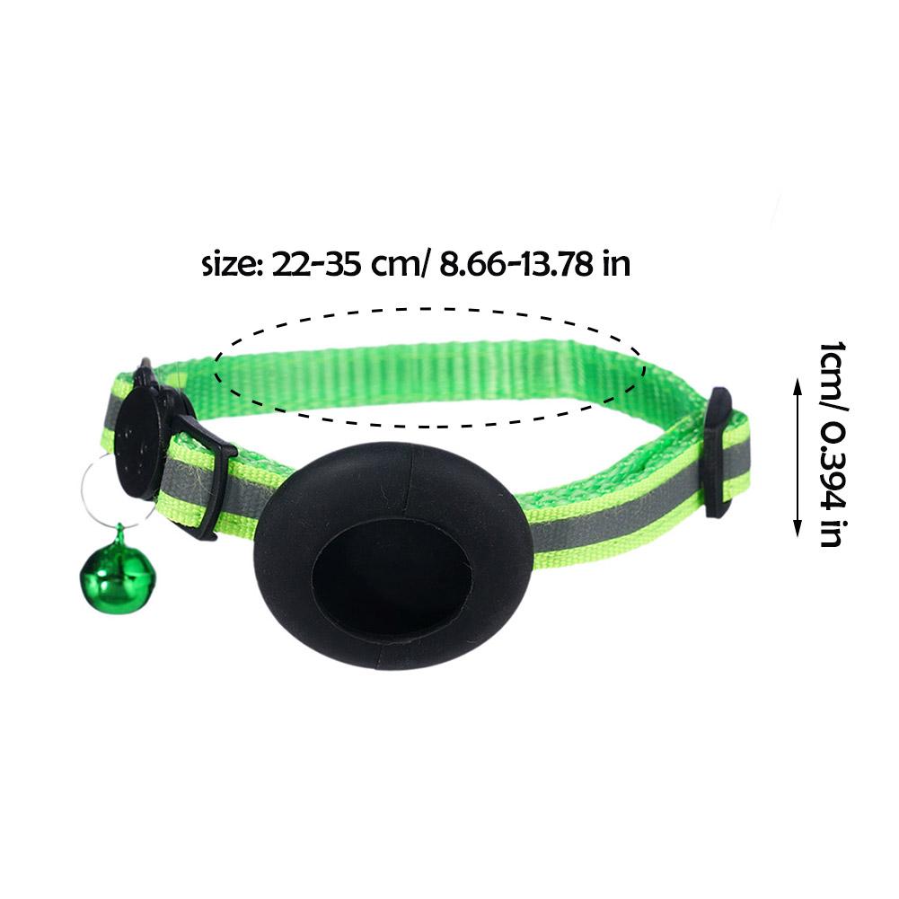 Anti-Lost Cat Collar For Airtag GPS Tracker Protective Case With Bell Reflective Cats Necklace Kitten Accesories Pet Products