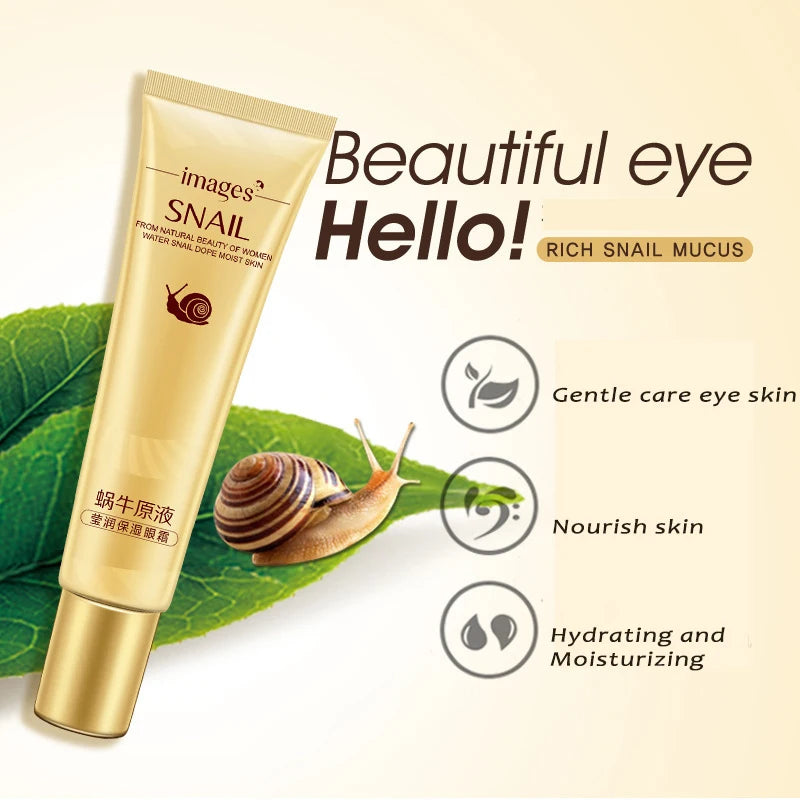 Snail Eye Cream Nourishing Dry Skin Fade Fine Lines Brighten Eye Collagen Cream Remove Dark Circles Eye Bags Skin Care Eye Gel