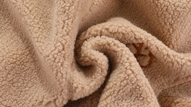 2024 Autumn/Winter New Thickened Cotton Coat Lamb Fleece Warm Hooded Color Block Coat 2-7 Year Old Outdoor Childrens Coat