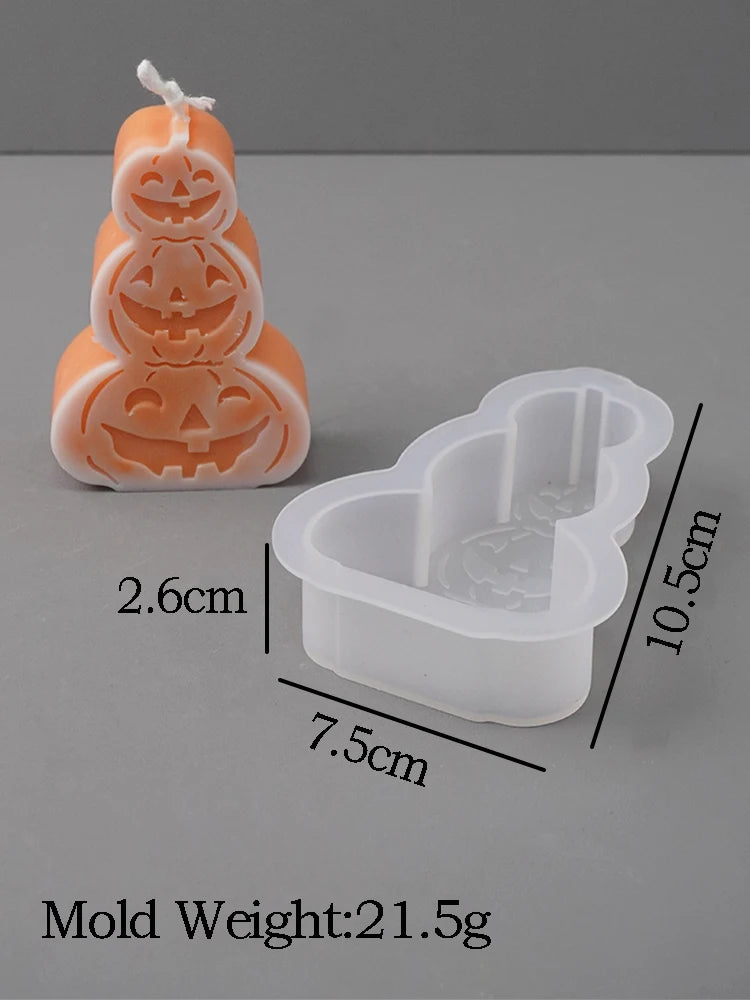 Pumpkin Halloween Silicone Mould DIY Handmade Spider Web Coffin Soap Scented Candle Chocolate Baking Mold Halloween Crafts Gift