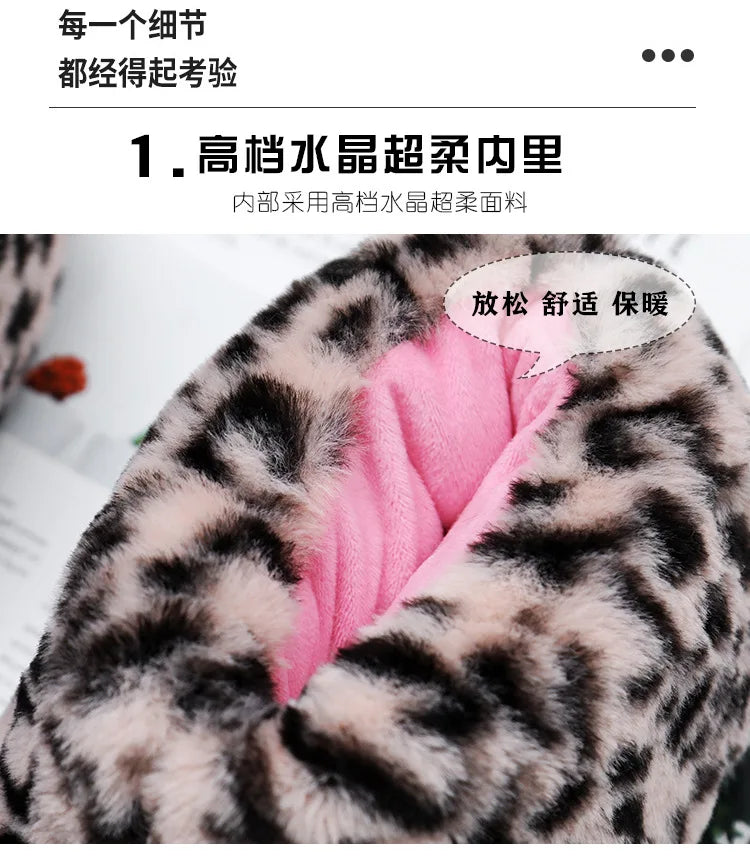 Top Qulaity Man slippers Plus Size 36-45 Creative Zebra pattern Paw Shoes Unisex Warm winter woman slipper