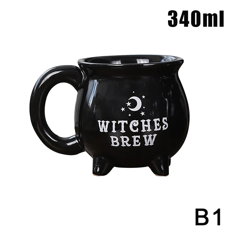 Halloween Wizard Magic Jar Ceramic Mug Decorative Ornament Pumpkin Ghost Afternoon Tea Breakfast Milk Cup Halloween Gift