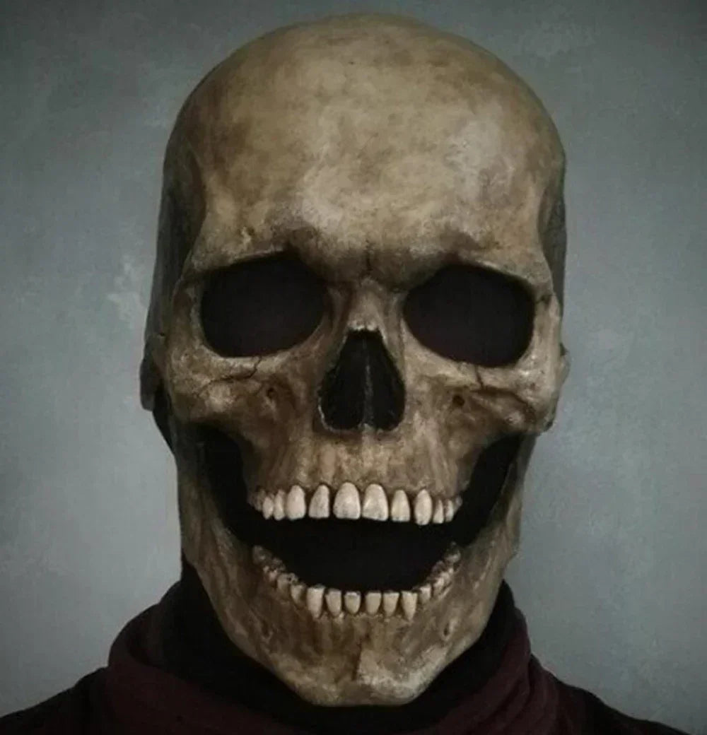 Halloween Latex Skull Mask, Horror Decoration, Full Head Skull Helmet, Movable Jaw, Party Costume Props, Gifts,carnival Dress Up