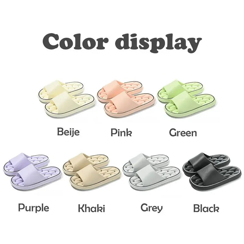 Bathroom House Slippers Leaking Quick-Drying Shower Slipper Light Weight Waterleaky Beach Flip Flops Women Swimming Slides