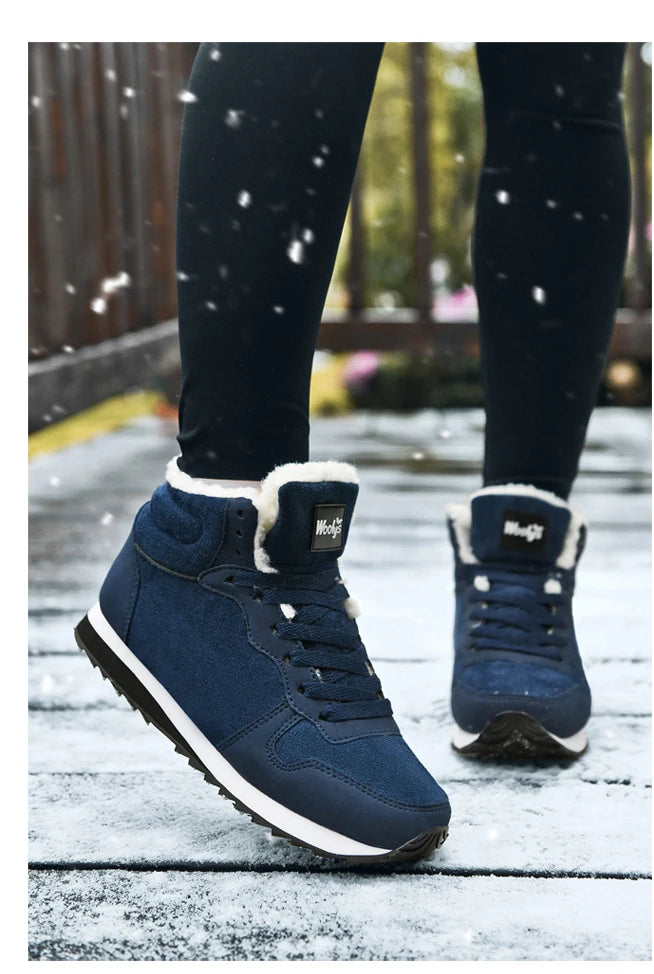Men Boots Waterproof Winter Boots Men Lightweight Hight Top Plus 48 No Slip Warm Snow Boots Plush Women Footwear Leather Shoes