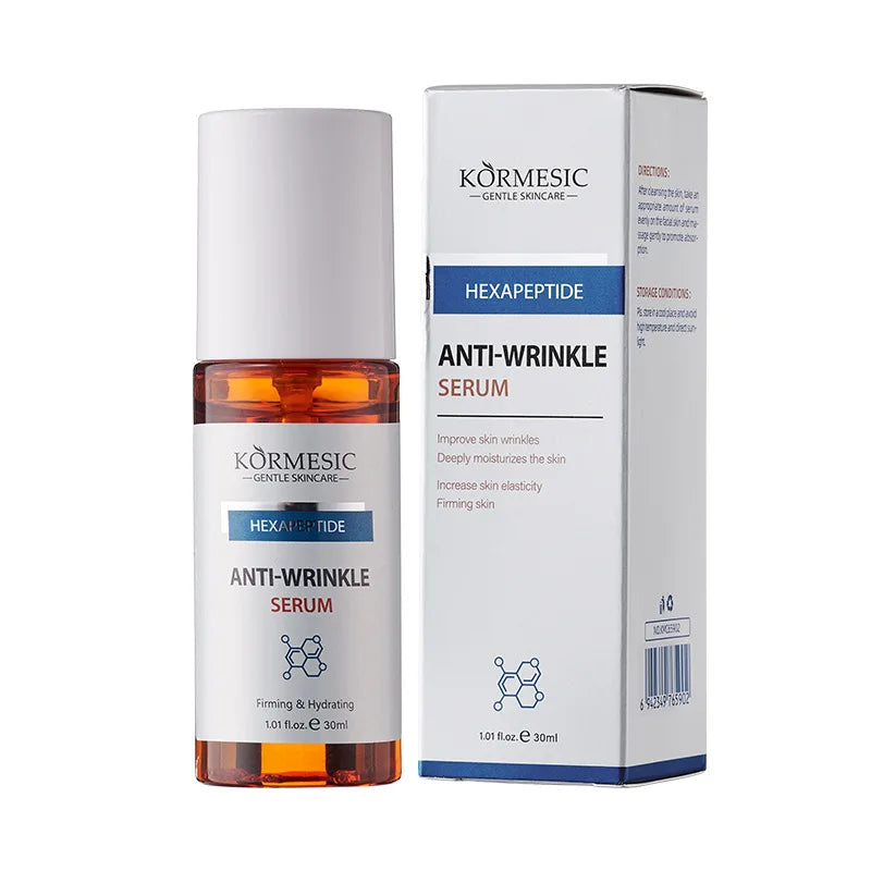 Hexapeptide Radiance-Boosting Face Serum Anti Wrinkle Whitening Pore Essence Hydrating Dry Skin Care Hyaluronic Acid Cream