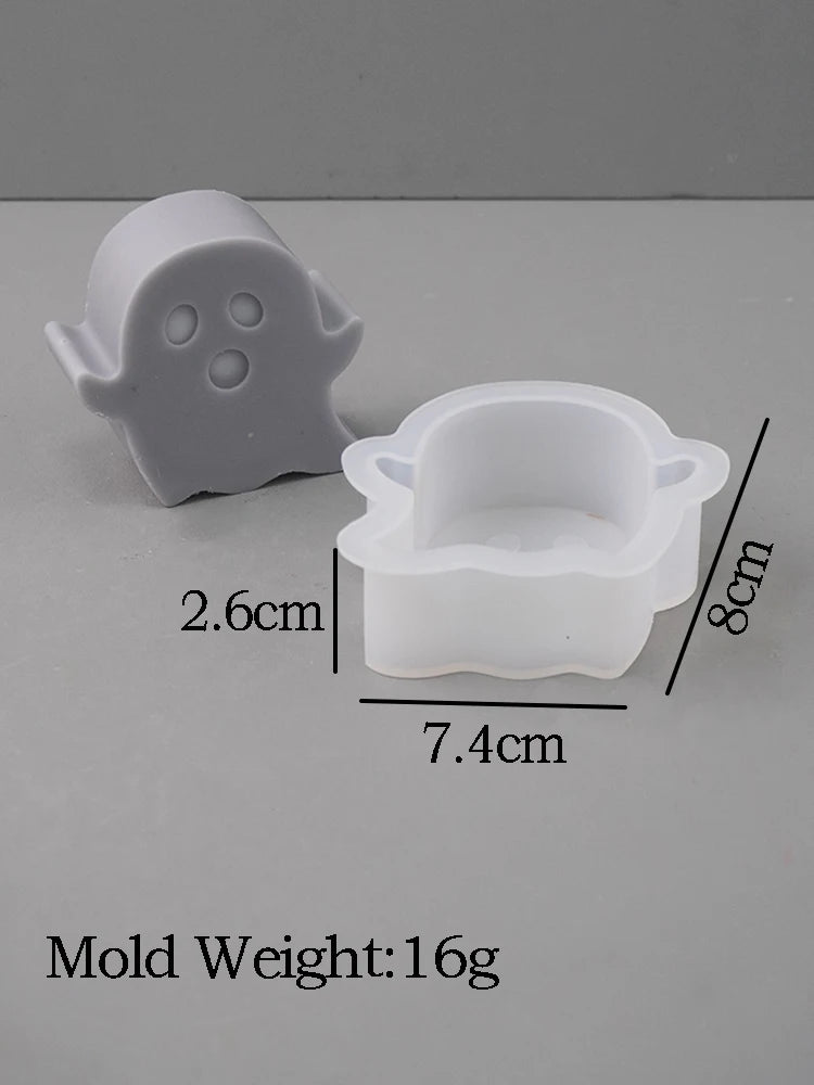 Pumpkin Halloween Silicone Mould DIY Handmade Spider Web Coffin Soap Scented Candle Chocolate Baking Mold Halloween Crafts Gift
