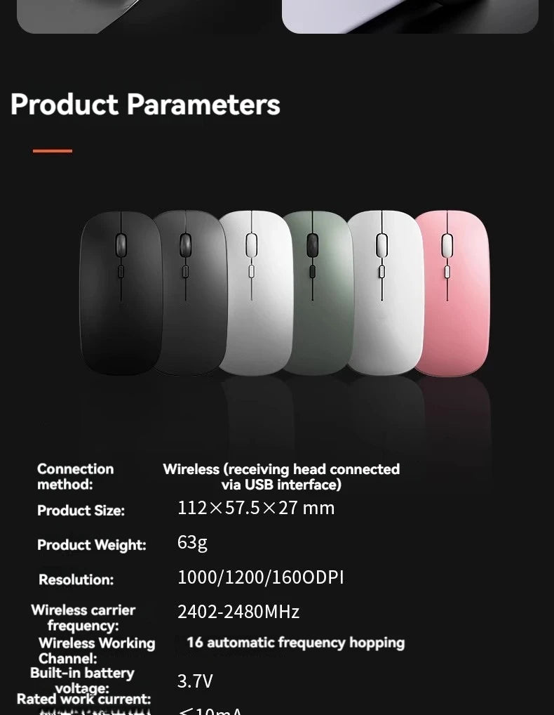 Bluetooth Mouse For iPad Samsung Huawei Lenovo Android Windows Tablet Battery Wireless Mouse For Notebook Computer