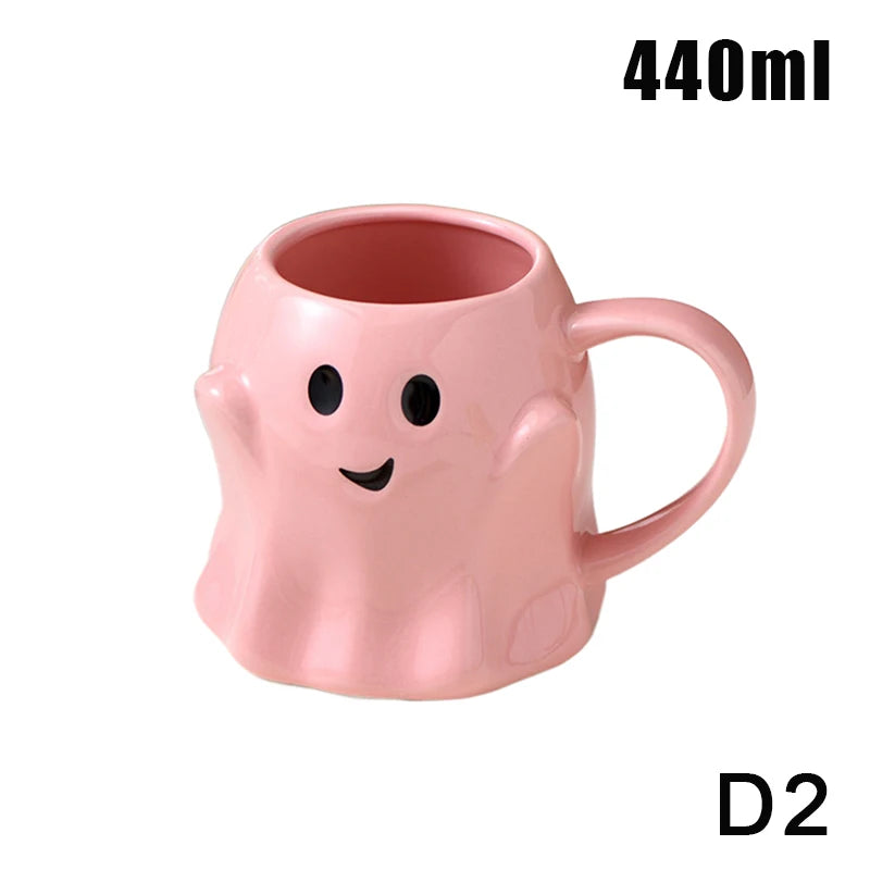 Halloween Wizard Magic Jar Ceramic Mug Decorative Ornament Pumpkin Ghost Afternoon Tea Breakfast Milk Cup Halloween Gift