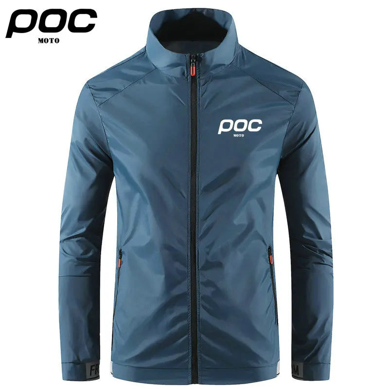 Moto Poc Summer Men Windproof Waterproof Cycling Jacket MTB Bicycle Clothing Windbreaker Anti-UV Mountain Bike Coat Fishing Wear