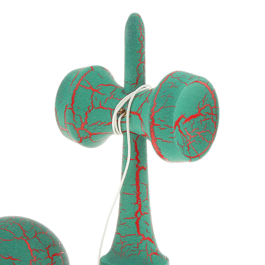 Full Crackle Paint Kendama Japanese Traditional Toy Kids Wooden Skill Ball Games Japanese Wooden Cup Ball String Stick Games