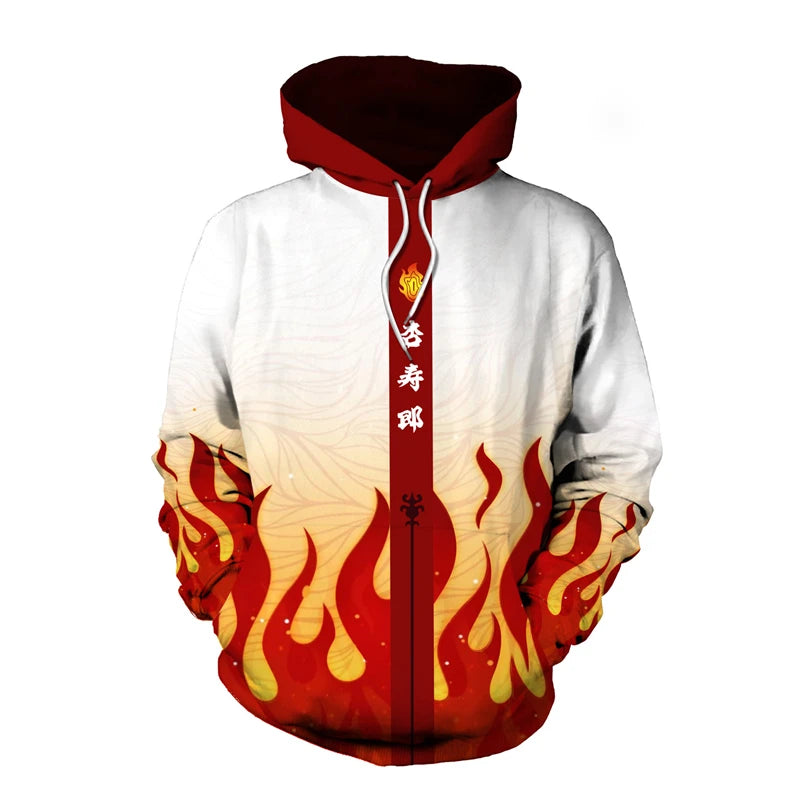 Anime Demon Slayer Kimetsu No Yaiba 3D Hoodie Sweatshirts Agatsuma Zenitsu Tomioka Giyuu Cosplay Men Coat Outfit