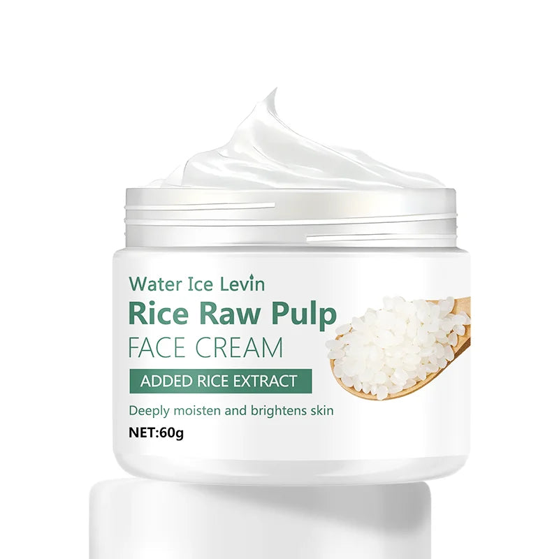 Rice Pulp Cream Hydrating and Nourishing Moisturizer Soothes,Anti Aging Remove Wrinkles Firming Pores Removing Acne Whitening