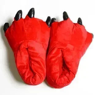 2025 Winter Warm Soft Indoor Floor Slippers Women Men Children Shoes Paw Funny Animal Christmas Monster Dinosaur Claw Plush Home