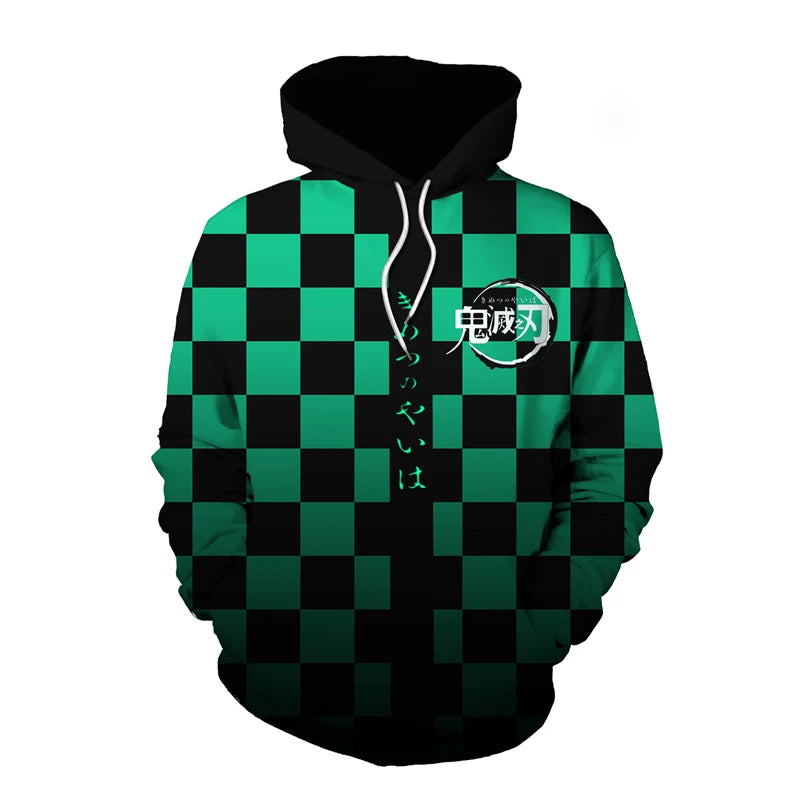 Anime Demon Slayer Kimetsu No Yaiba 3D Hoodie Sweatshirts Agatsuma Zenitsu Tomioka Giyuu Cosplay Men Coat Outfit