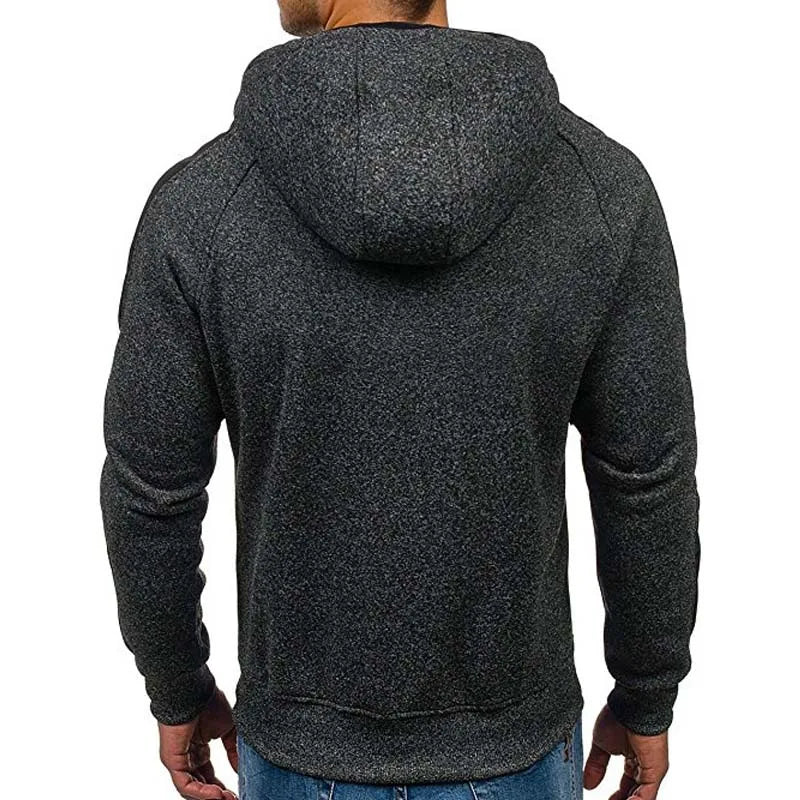 Plus Size3XL Hoodie Men Autumn Winter FullSleeve Zipper Cardigan Men Hoodies Sweatshirts Casual Slim Solid Hooded Sweatshirt Men
