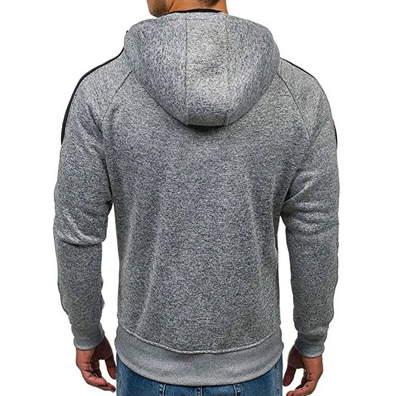 Plus Size3XL Hoodie Men Autumn Winter FullSleeve Zipper Cardigan Men Hoodies Sweatshirts Casual Slim Solid Hooded Sweatshirt Men