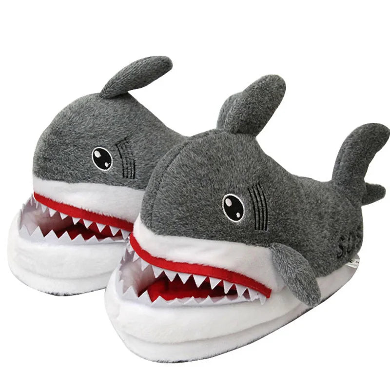 2022 New Arrival Animel Shark Home Shoes For Unisex Creativity Boys Slippers Men Winter Spring Indoor Slippers Floor Fur Slipper
