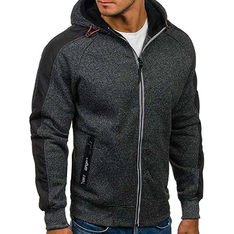 Plus Size3XL Hoodie Men Autumn Winter FullSleeve Zipper Cardigan Men Hoodies Sweatshirts Casual Slim Solid Hooded Sweatshirt Men