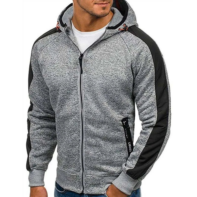 Plus Size3XL Hoodie Men Autumn Winter FullSleeve Zipper Cardigan Men Hoodies Sweatshirts Casual Slim Solid Hooded Sweatshirt Men