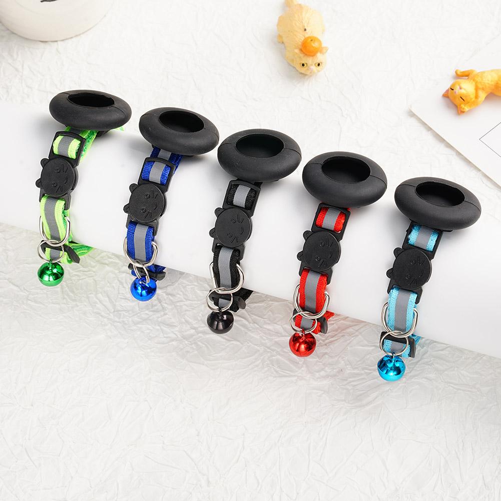 Anti-Lost Cat Collar For Airtag GPS Tracker Protective Case With Bell Reflective Cats Necklace Kitten Accesories Pet Products