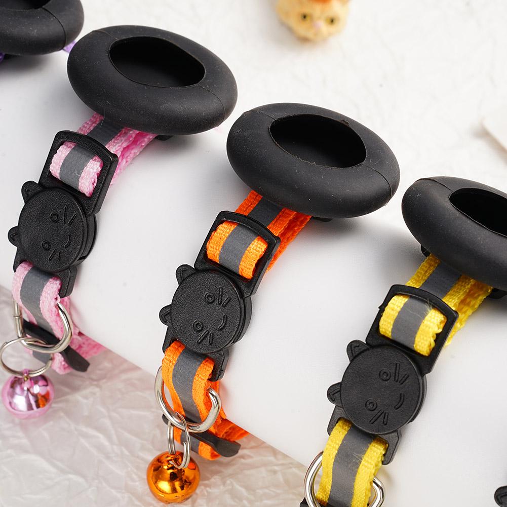 Anti-Lost Cat Collar For Airtag GPS Tracker Protective Case With Bell Reflective Cats Necklace Kitten Accesories Pet Products