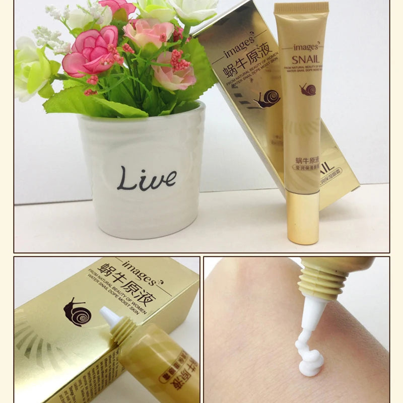 Snail Eye Cream Nourishing Dry Skin Fade Fine Lines Brighten Eye Collagen Cream Remove Dark Circles Eye Bags Skin Care Eye Gel