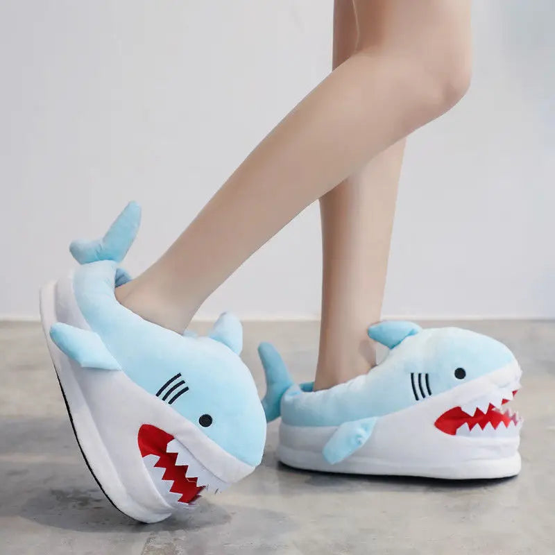 2022 New Arrival Animel Shark Home Shoes For Unisex Creativity Boys Slippers Men Winter Spring Indoor Slippers Floor Fur Slipper