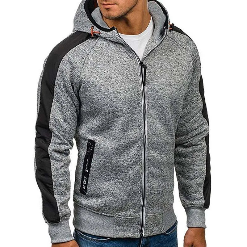 Plus Size3XL Hoodie Men Autumn Winter FullSleeve Zipper Cardigan Men Hoodies Sweatshirts Casual Slim Solid Hooded Sweatshirt Men