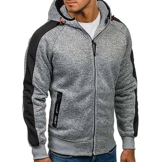 Plus Size3XL Hoodie Men Autumn Winter FullSleeve Zipper Cardigan Men Hoodies Sweatshirts Casual Slim Solid Hooded Sweatshirt Men
