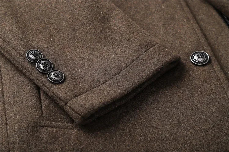 Slim Adjustable Vest Parkas Men Fashion Autumn Clothing Windproof Woolen Male Business Coat Men Brand Winter Warm Jacket Parkas