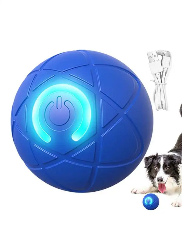 Active Rolling Ball For Dogs Vibrating Rolling Ball Automatic Rolling Ball Toys For Puppy USB Rechargeable Interactive Dog