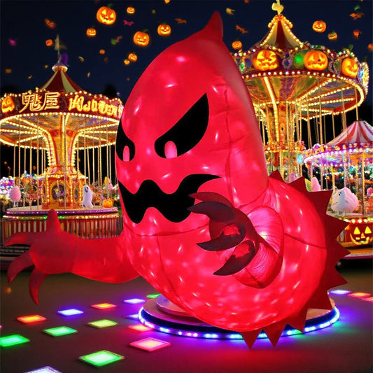 Halloween Inflatable Decoration Window Crasher Ghosts Outdoor Spooky Horror Halloween Party Glowing Ghosts Foldable Balloon Fun