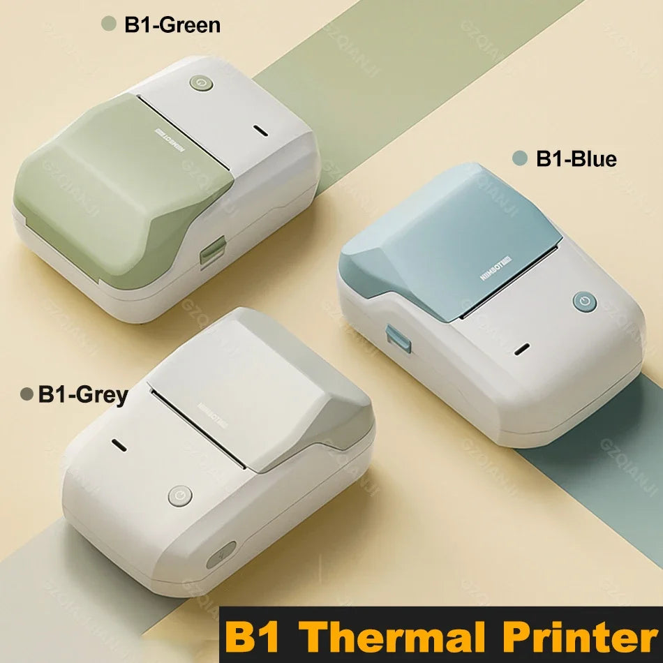 NIIMBOT Mobile B1 Label Printer Bluetooth Thermal Paper Pocket Maker Self-Adhesive Sticker Labeling Tag Price for Retail Store