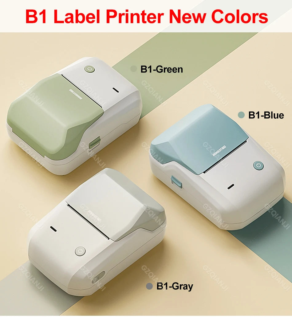 NIIMBOT Mobile B1 Label Printer Bluetooth Thermal Paper Pocket Maker Self-Adhesive Sticker Labeling Tag Price for Retail Store