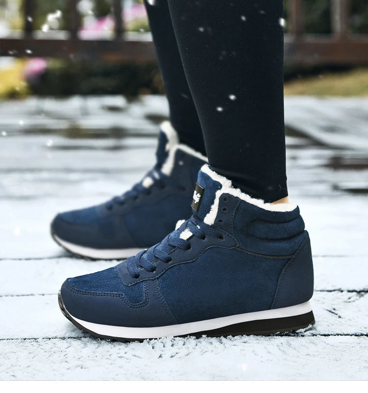 Men Boots Waterproof Winter Boots Men Lightweight Hight Top Plus 48 No Slip Warm Snow Boots Plush Women Footwear Leather Shoes