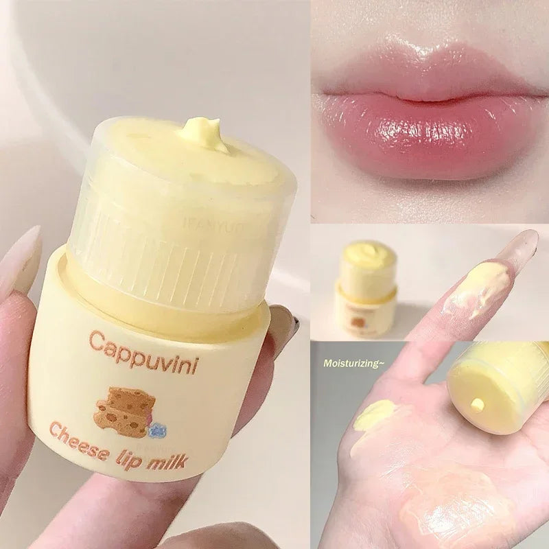 Moisturizing Lip Cream Rotatable Paste Repair Lip Lines Long-lasting Moisture Hydrating Makeup Base Lip Balm Care Treatment 12g