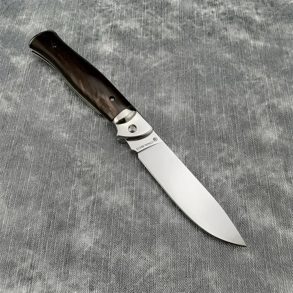 New Russian Style Manual Pocket Knife Flipper Blade Outdoor Hunting Tools Sharp Blade Wood Handle Folding Knife Survival Gear