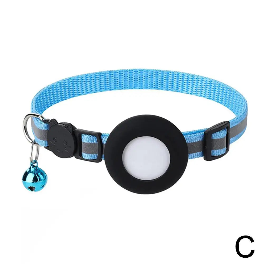 Anti-Lost Cat Collar For Airtag GPS Tracker Protective Case With Bell Reflective Cats Necklace Kitten Accesories Pet Products