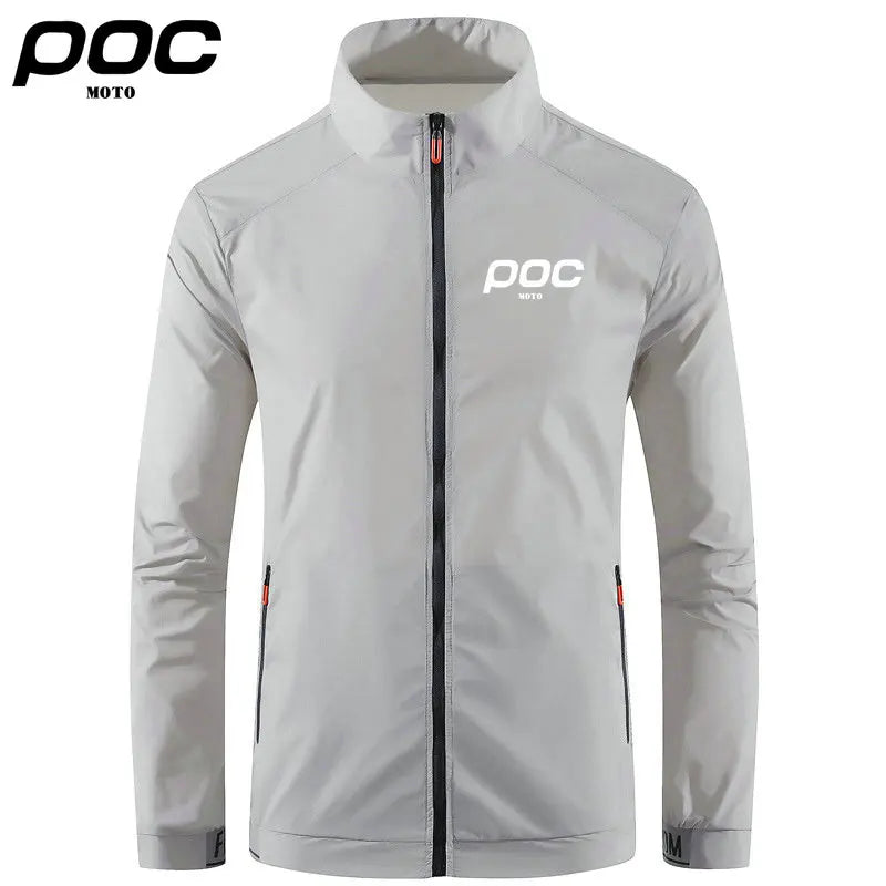 Moto Poc Summer Men Windproof Waterproof Cycling Jacket MTB Bicycle Clothing Windbreaker Anti-UV Mountain Bike Coat Fishing Wear