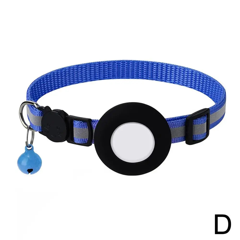 Anti-Lost Cat Collar For Airtag GPS Tracker Protective Case With Bell Reflective Cats Necklace Kitten Accesories Pet Products