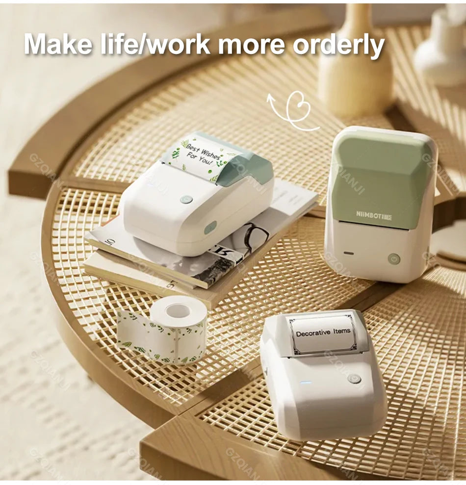 NIIMBOT Mobile B1 Label Printer Bluetooth Thermal Paper Pocket Maker Self-Adhesive Sticker Labeling Tag Price for Retail Store