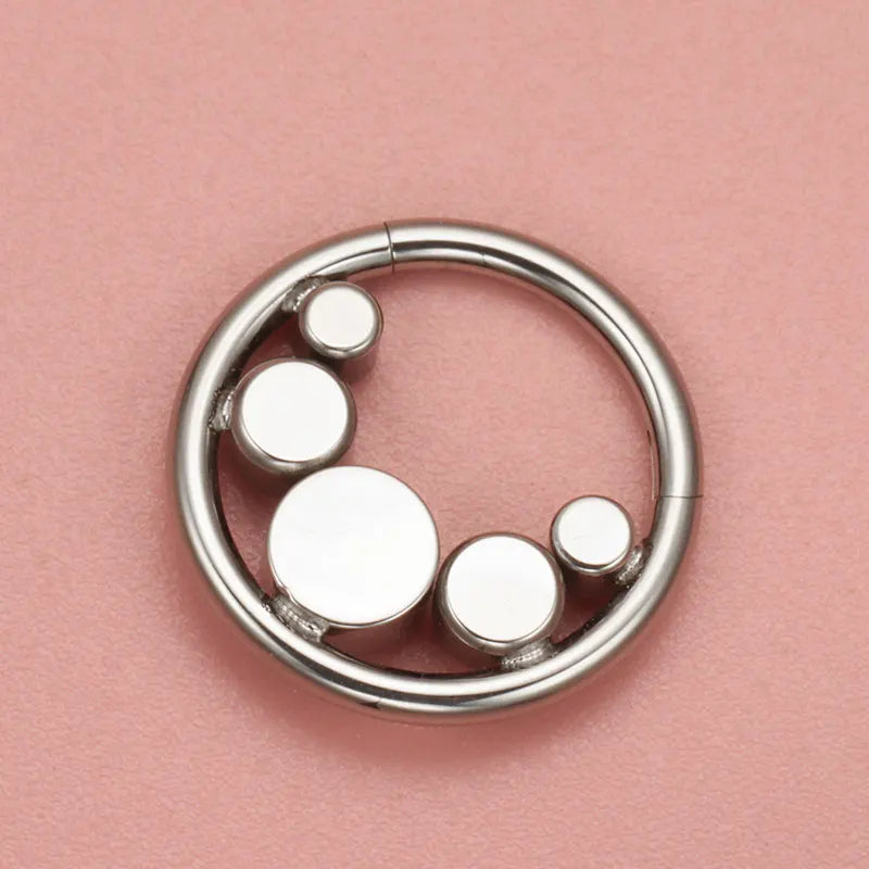 ASTM F136 Titanium Sapphire Septum Clicker Piercing 16G Tragus Helix Daith Earring Nose Ring Stud Body Piercing Jewelry