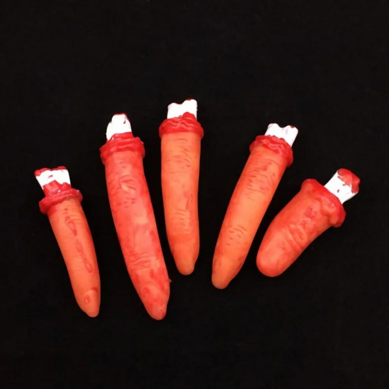 Halloween Props Decorations Horrible Blood Broken Fake Limbs Fingers Legs Arm Feet Latex Tricky Toys For Haunted House Decor
