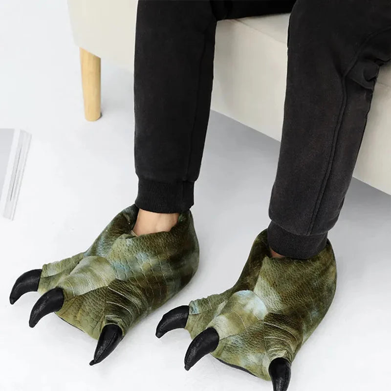 Top Qulaity Man slippers Plus Size 36-45 Creative Zebra pattern Paw Shoes Unisex Warm winter woman slipper