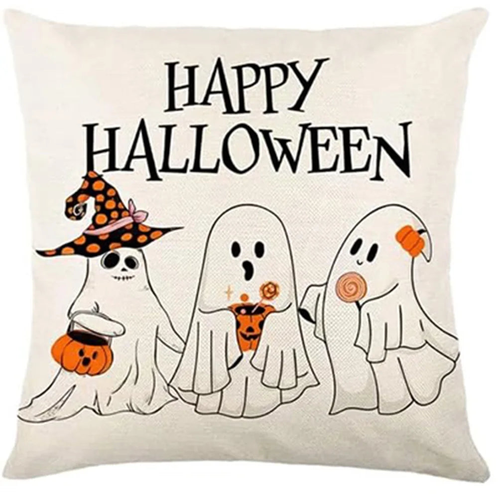 Spooky and Fun Halloween Pillow Covers: Happy Halloween, Ghost, Pumpkin Patterns & 'Boo Y'all' Sofa cushion cover,gift