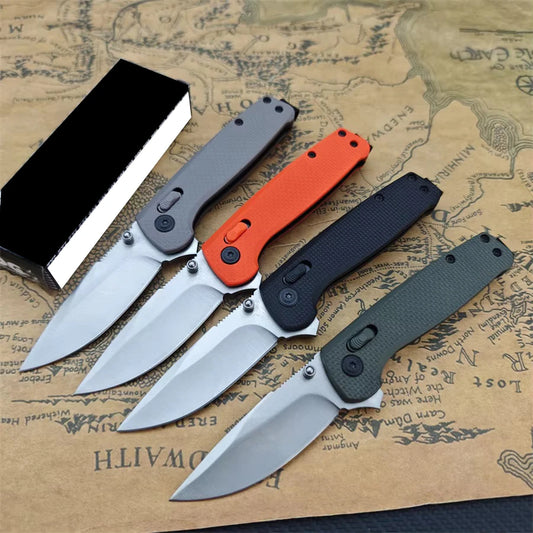 Folding Pocket Knives D2 Drop Point Blade Nylon Fiber Handle Outdoor Camping Tactical Hunting Survival EDC Utility Knives Tools