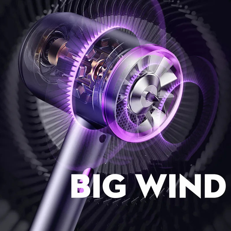 Hairdryer With Noiseless Operation Strong Wind and Anion Technology Fast Drying Hairdryer for Everyday Use