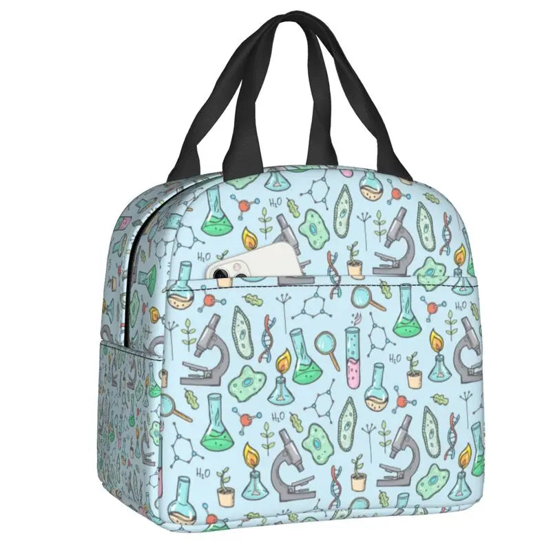 Custom I Am A Scientist Lunch Bag Science Physics Chemistry Biology Cooler Thermal Insulated Lunch Boxes for School Children