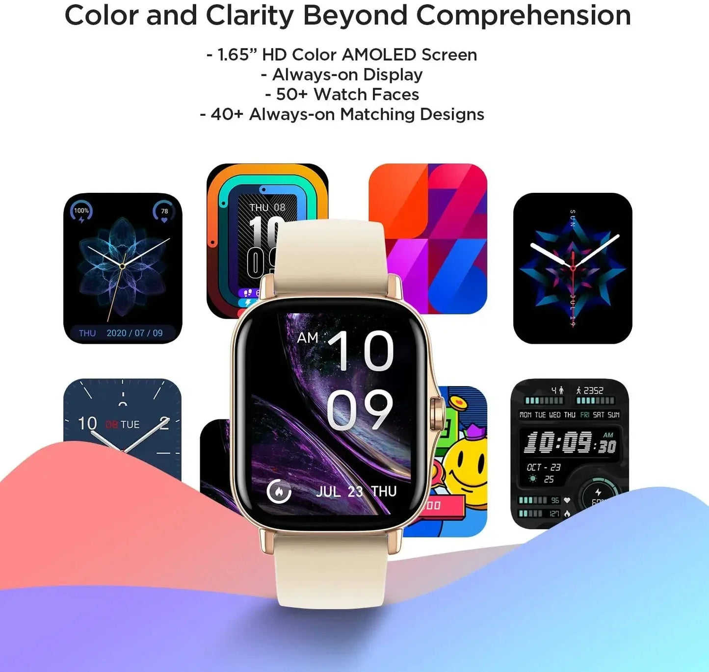 Amazfit GTS 2 Smartwatch 5ATM Waterproof Health and Fitness Tracking Smart Watch ALEXA Built-In 95-90New Smart Watches